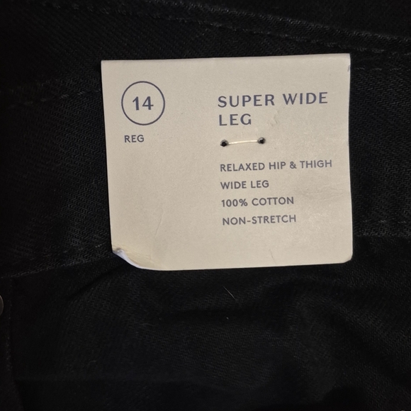 NWT Universal Thread Super Wide Leg Black Jeans - Picture 12 of 14